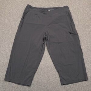 Mountain Hardwear Women's DYNAMA 2 Capri Pants XL Gray Mid-Rise Hiking UPF 50